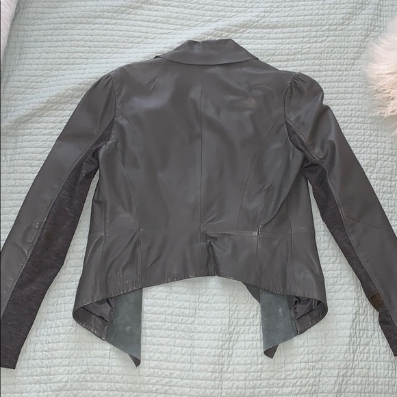 Bod and Christensen Grey Leather Jacket - Picture 6 of 8